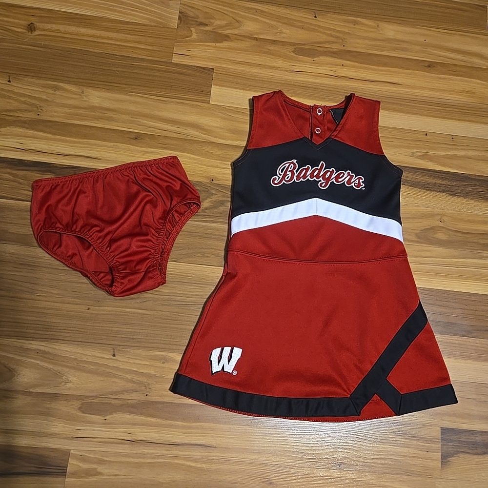 Kids Red and Black Casual Dress Set